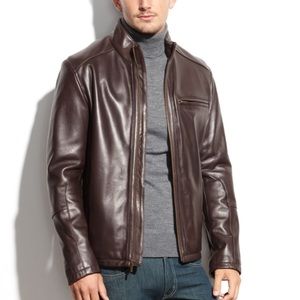 Cole Haan Lambskin Leather Jacket